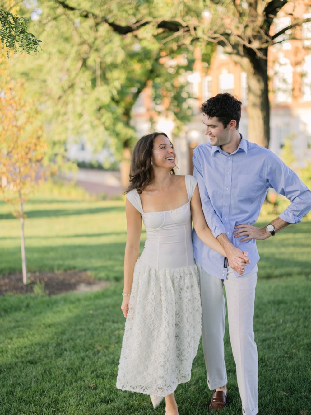 WeWoreWhat Cream Midi Dress with Lace Skirt